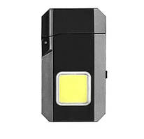 Популярний! Запальничка спіральна 6002 M8 з LED-ліхтариком, чорна - Краща якість тільки на Nukleon.com.ua