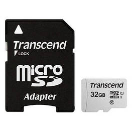 Карта пам&apos;яті Transcend 32GB microSDHC class 10 UHS-I U1 (TS32GUSD300S-A) - оригінал