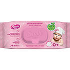 Promo Ціна! Дитячі вологі серветки Smile baby для новонароджених з клапаном 72 шт (4823071617870) - тільки на ZaGrosh.com.ua