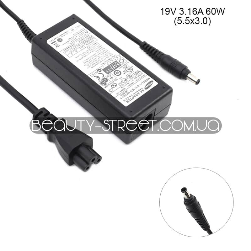 Блок живлення для ноутбука Samsung 19V 3.16 A 60W 5.5x3.0 (A+)