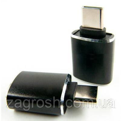 Promo Ціна! Перехідник OTG USB - Type-C grey Dengos (ADP-018) - тільки на ZaGrosh.com.ua