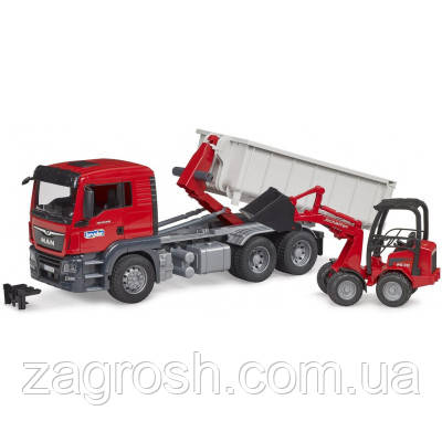 Promo Ціна! Спецтехніка Bruder Вантажівка MAN TGS та міні-навантажувач Schaffer 2630 (03767) - тільки на ZaGrosh.com.ua, фото 1