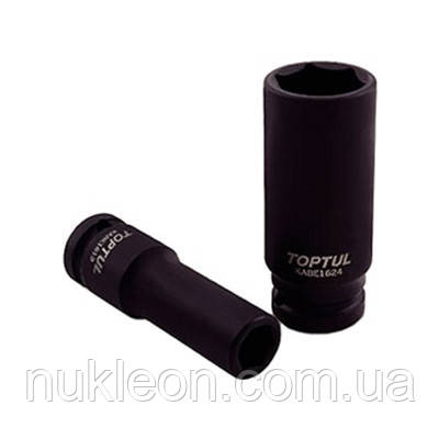 Популярний! Головка торцева Toptul 1/2" 6-гранна ударна довга 21мм (KABE1621) - Краща якість тільки на Nukleon.com.ua