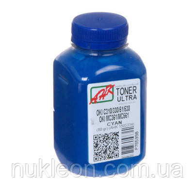 Популярний! Тонер OKI C310/330/510/530, ULTRA COLOR, 80г Cyan AHK (1505334) - Краща якість тільки на Nukleon.com.ua