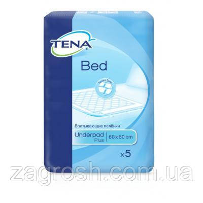 Promo Ціна! Пелюшки для малюків Tena Bed Plus 60х60 см, 5шт (7322540247893/7322540801910) - тільки на ZaGrosh.com.ua