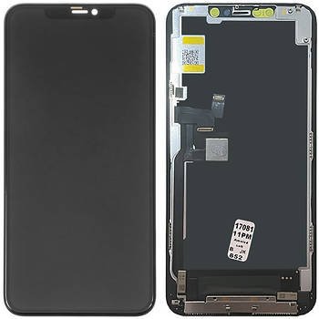 Дисплей iPhone 11 Pro Max в зборі з сенсором та рамкою black (JK Soft OLED)