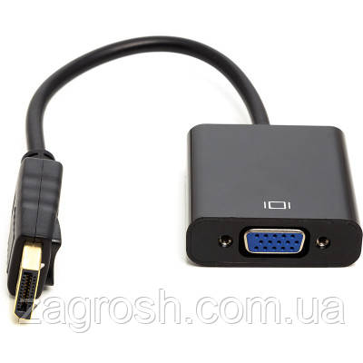 Promo Ціна! Перехідник DisplayPort (M) to VGA (F), 0.15m PowerPlant (CA911875) - тільки на ZaGrosh.com.ua