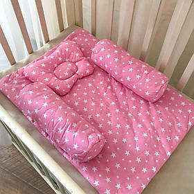 Матрац-позиціонер "Зіронька" Ранфорс 55*75 см Betis Рожевий з принтом