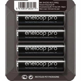 Акумулятор Panasonic AA Eneloop 2500mAh Pro NI-MH * 4 (BK-3HCDE/4CP) - оригінал