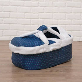 Колиска "Джинсік" Джинс Махра 20*34*65 см Betis Синій з ментоловим