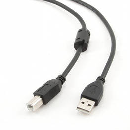 Кабель для принтера USB 2.0 AM/BM 3.0m ferrite Cablexpert (CCFB-USB2-AMBM-3M) - оригінал