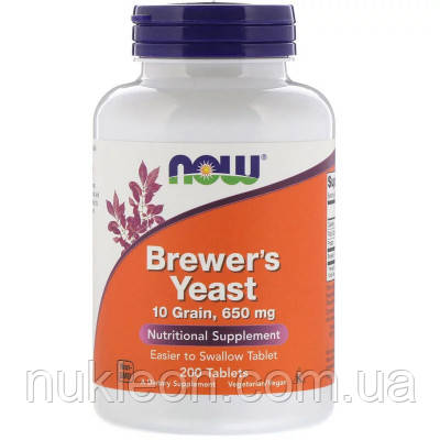Популярний! Трави Now Foods Пивні дріжджі, Brewer's Yeast, Now Food, 200 таблеток (NOW-02410) - Краща якість тільки на