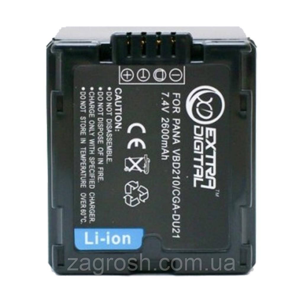Promo Ціна! Акумулятор до фото/відео Extradigital Panasonic VBD210, CGA-DU21 (BDP2580) - тільки на ZaGrosh.com.ua