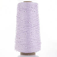 Намистини на Котонi № 12 бузок + білі намистини (Пряжа нитки для в'язання)