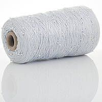 Намистини на Котонi № 40 світло-сірий + білі намистини (Пряжа нитки для в'язання)