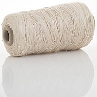 Намистини на Котонi № 41 бежева перлина + білі намистини (Пряжа нитки для в'язання)