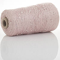 Намистини на Котонi № 840 пудра + білі намистини (Пряжа нитки для в'язання)