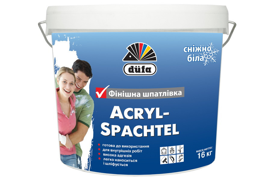 Шпаклівка фінішна Dufa Acryl-Spachtel (ДЮФА АКРИЛ ШПАТЕЛЬ) 16кг