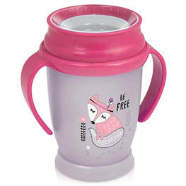 Поїльник-непроливайка Lovi 360 з ручками Junior Indian Summer Girl 250 мл (1/591new) - оригінал