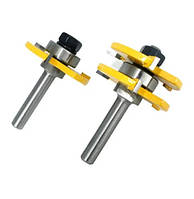 Популярний! Набір із 2 фрез пазо-шипових, хвостовик 8 мм для ручного фрезера - Краща якість тільки на Nukleon.com.ua