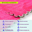 Підлога-пазл плюшевий РОЖЕВИЙ 60*60*1cm (D) SW-00002093, фото 5