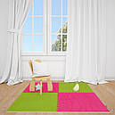 Підлога-пазл плюшевий РОЖЕВИЙ 60*60*1cm (D) SW-00002093, фото 9