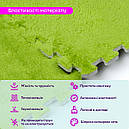 Підлога-пазл плюшевий САЛАТОВИЙ 30*30*1cm (D) SW-00002094, фото 5