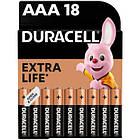 Promo Ціна! Батарейка Duracell AAA лужні 18 шт. в упаковці (5000394107557 / 81546741) - тільки на ZaGrosh.com.ua