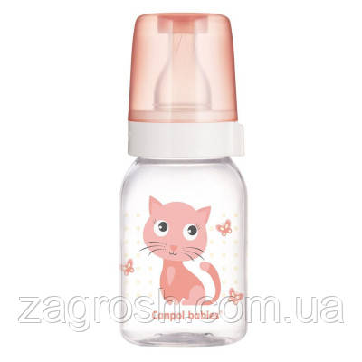 Promo Ціна! Пляшечка для годування Canpol babies Веселі звірята 120 мл з малюнком Блакитний (11/851) - тільки на ZaGrosh.com.ua