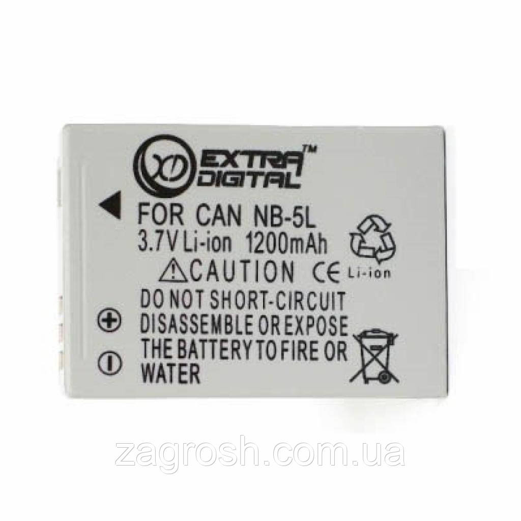 Promo Ціна! Акумулятор до фото/відео Extradigital Canon NB-5L (BDC2443) - тільки на ZaGrosh.com.ua