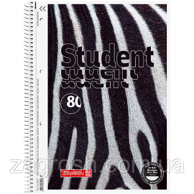 Promo Ціна! Зошит Brunnen Коледж-блок А4 Premium у клітинку 80 аркушів Zebra (10 675 28 05) - тільки на ZaGrosh.com.ua