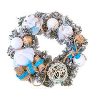 Популярний! Різдвяний вінок YES! Fun Біла троянда 15 см (903771) - Краща якість тільки на Nukleon.com.ua