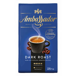 Кава Ambassador мелена 225г вак.уп. "Dark Roast" (am.53589) - оригінал