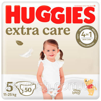 Promo Ціна! Підгузки Huggies Extra Care 5 (11-25 кг) 50 шт (5029053578132) - тільки на ZaGrosh.com.ua