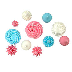 Цукрова прикраса для кондитерських воробів Безе-міні асорті Блакитно-рожеві