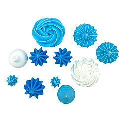 Цукрова прикраса для кондитерських воробів Безе-міні асорті Біло-блакитні