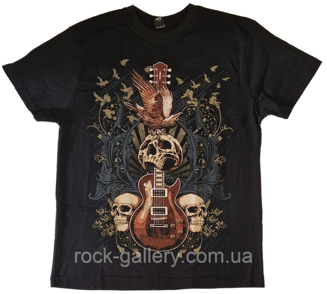 Футболка "Guitar with Skulls and Ravens" S, L