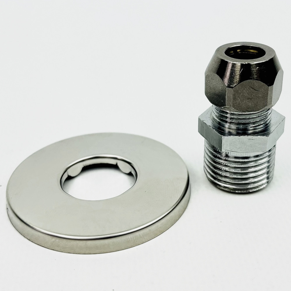 Розетка хром для трубки 10 мм 1/2" ЗР Boiler Series KVANT