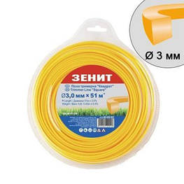 Жилка косильна Зеніт плетена "Квадрат" 3,0 мм х 51 м (КВ-30-51-ОВ) (40430051) - оригінал