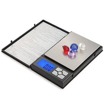 Кишенькові ювелірні ваги у вигляді книжки 2кг NOTEBOOK SERIES / Електронні цифрові ваги