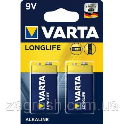 Promo Ціна! Батарейка Varta Longlife 9V 6LR61 *2 (04122101412) - тільки на ZaGrosh.com.ua, фото 1