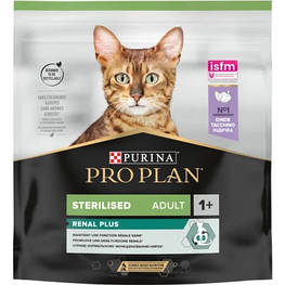 Сухий корм для кішок Purina Pro Plan Sterilised Adult 1+ Renal Plus Для дорослих стерилізованих З індичкою 400 г (7613033564673) -