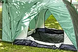 Тандемні намети Палатка для кемпінгу 4-місний Шатер-кухня зелена, фото 4