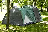 Тандемні намети Палатка для кемпінгу 4-місний Шатер-кухня зелена, фото 3