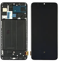 Дисплей Samsung A70 2019 Galaxy A705 із сенсором і рамкою, чорний OLED, (Small LCD) | модуль
