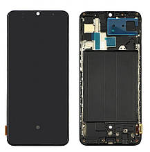 Дисплей Samsung A70 2019 Galaxy A705 із сенсором і рамкою, чорний Incell | модуль