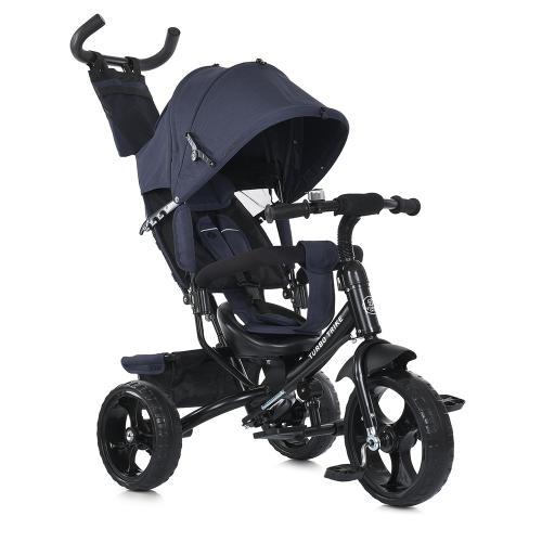 Велосипед дитячий з батьківською ручкою Темно-синій TURBOTRIKE MT 1005-9, фото 1