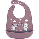 Promo Ціна! Слинявчик Canpol babies Bonjour Paris силіконовий з кишенькою червоний (74/027_red) - тільки на ZaGrosh.com.ua