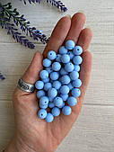 Намистини круглі  " Акрил матовий С09010 "  10 мм   небесні  500 грамів