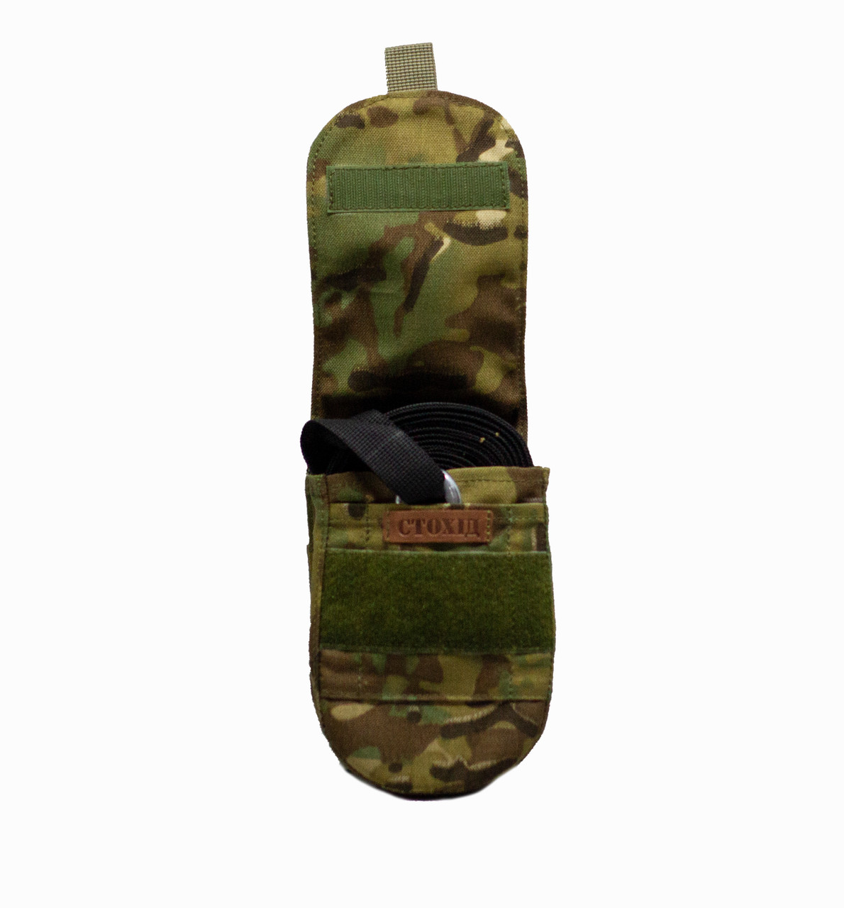 Стропа евакуаційна тактична 2.5 см х 6 м з підсумком та двома караб. мультикам, фото 1